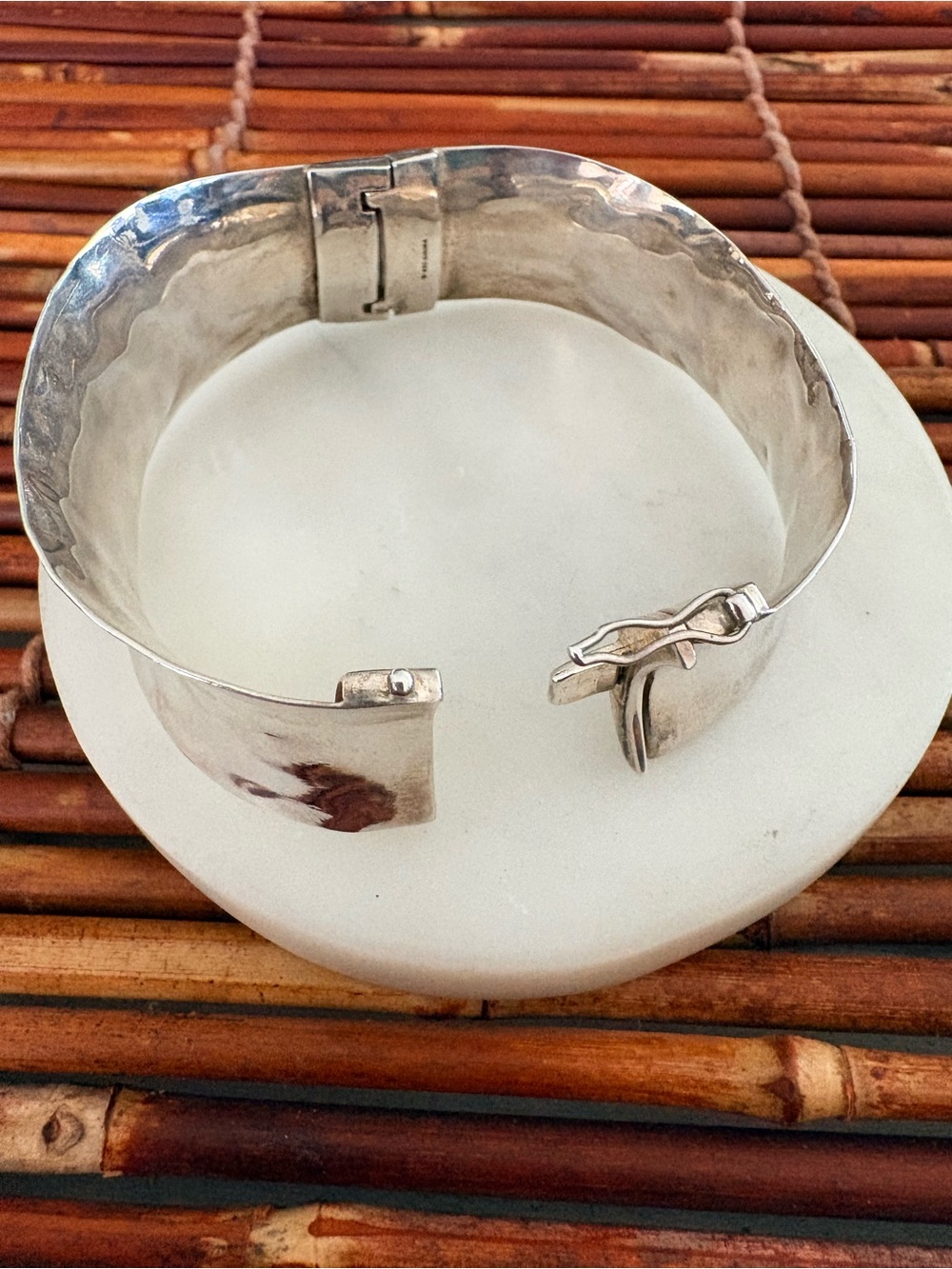 Silpada Designs Polished Hammered Sterling Silver Wide Cuff Bracelet - Picture 5 of 8